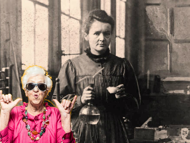 Dona Claudine manda um salve para Marie Curie