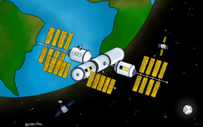 Os astronautas presos do lado de fora da Terra