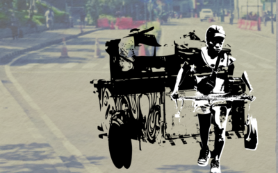 Carregando a limpeza das cidades nas costas